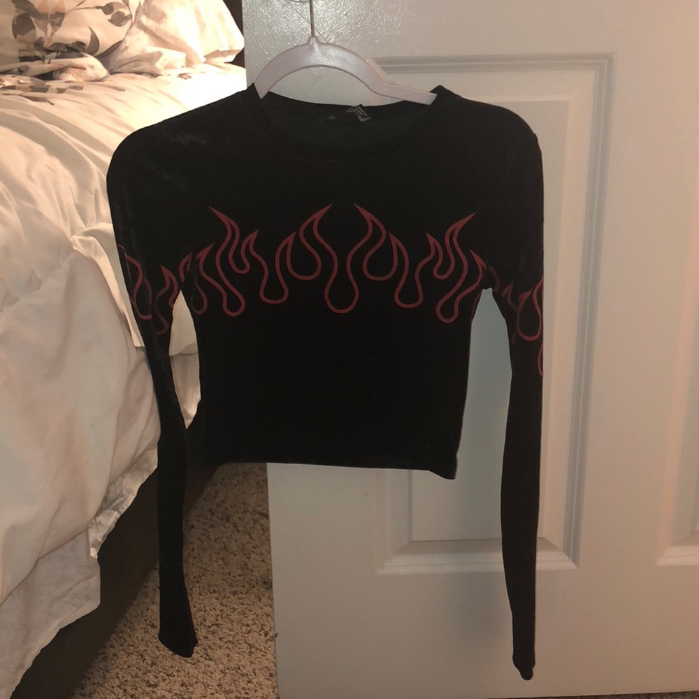 Suede cropped top
